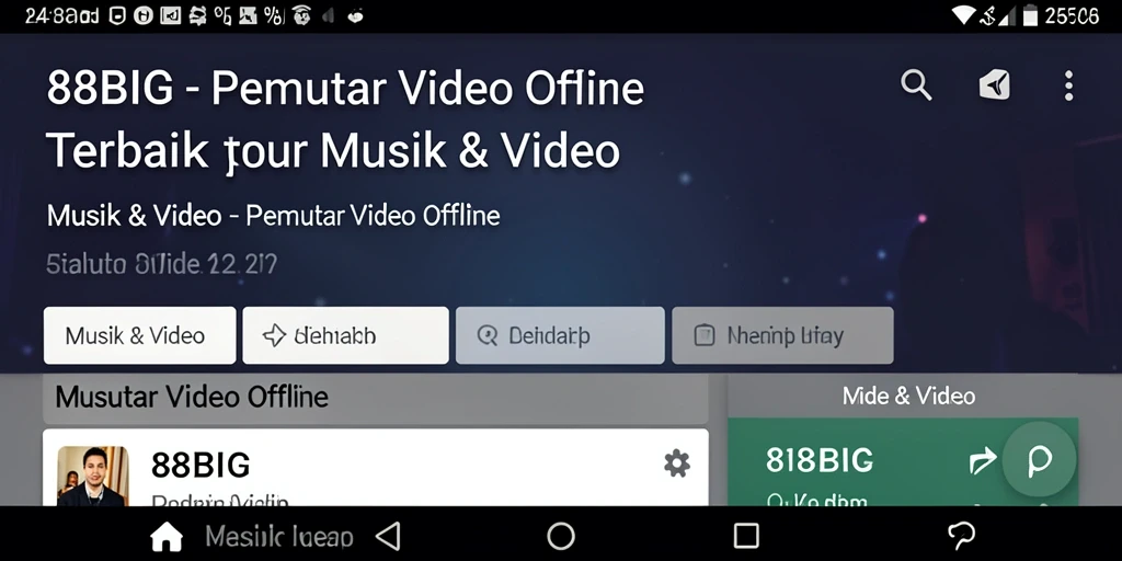Screenshot utama 88BIG menunjukkan antarmuka Pemutar Video Offline yang intuitif.