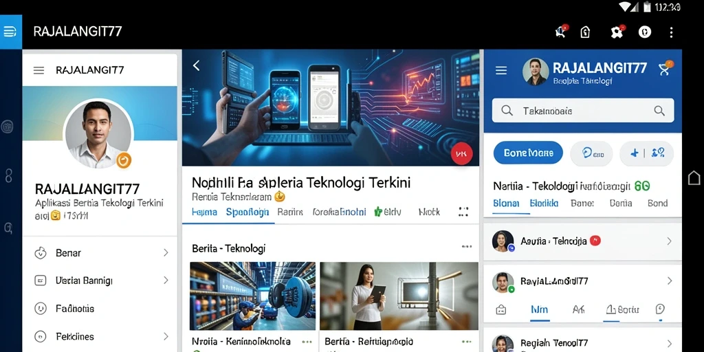 Tampilan antarmuka aplikasi RAJALANGIT77 yang menarik dan informatif.