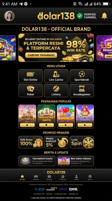 Tampilan kanal resmi dolar138